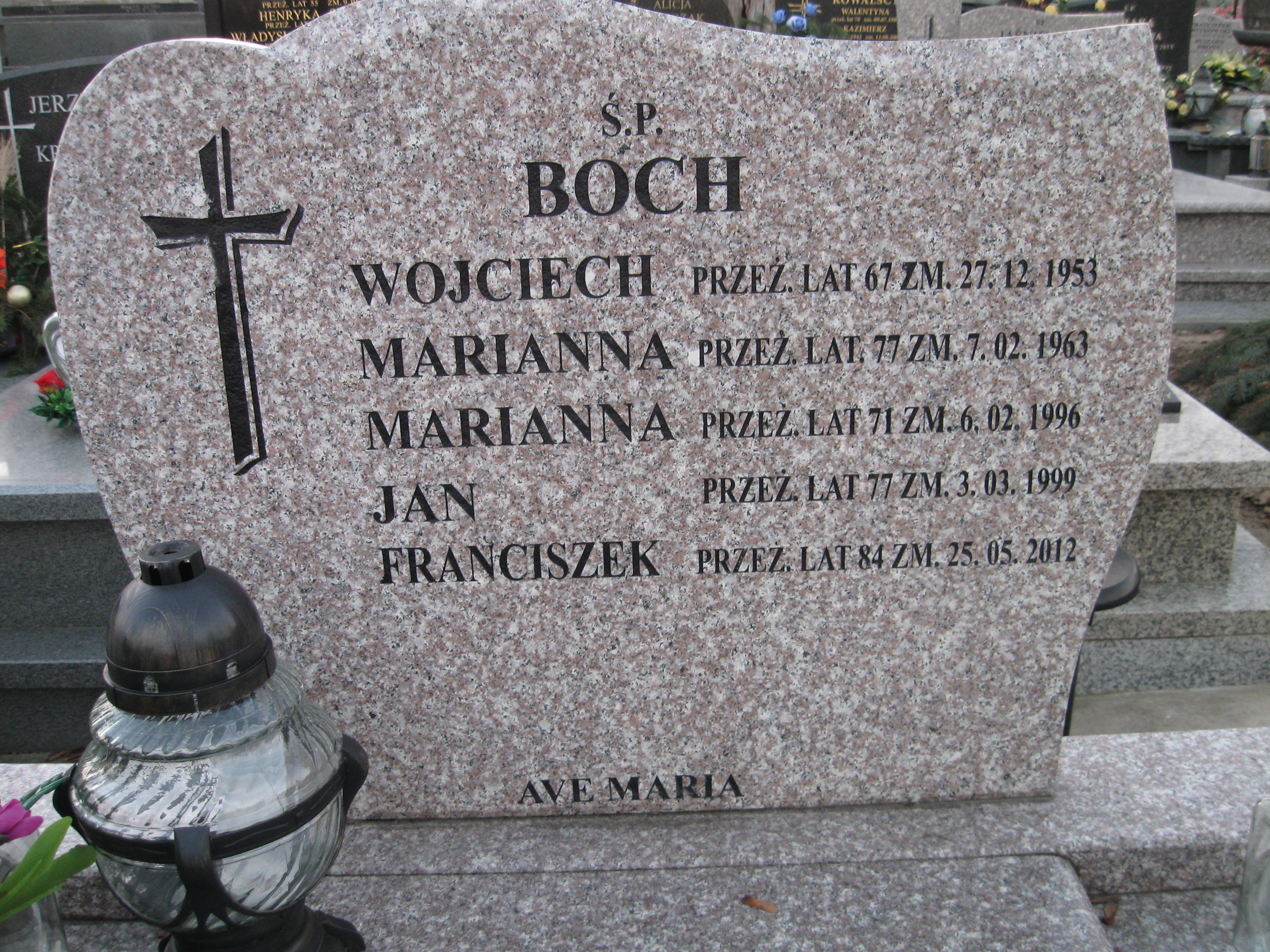 Marianna Boch 1885 Kalisz św. Józefa Tyniecki 0302 - Grobonet - Wyszukiwarka osób pochowanych