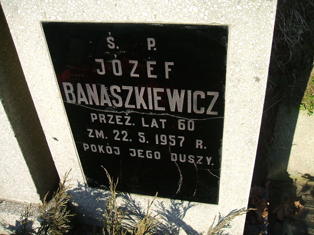 Józef Banaszkiewicz 1896 Kalisz św. Józefa Tyniecki 0302 - Grobonet - Wyszukiwarka osób pochowanych