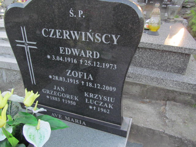 Zofia Czerwińska 1915 Kalisz św. Józefa Tyniecki 0302 - Grobonet - Wyszukiwarka osób pochowanych