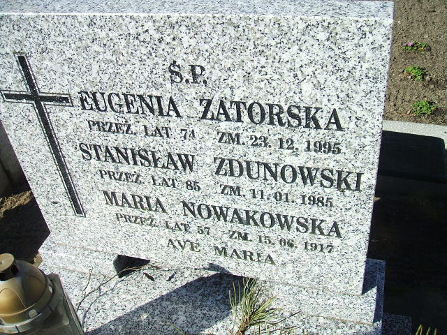 Eugenia Zatorska Kalisz św. Józefa Tyniecki 0302 - Grobonet - Wyszukiwarka osób pochowanych