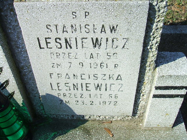 Edward Leśniewicz Kalisz św. Józefa Tyniecki 0302 - Grobonet - Wyszukiwarka osób pochowanych