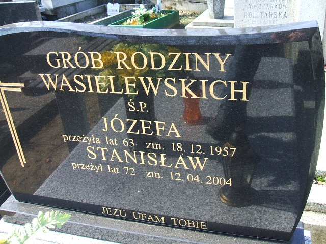 Józefa Wasielewska Kalisz św. Józefa Tyniecki 0302 - Grobonet - Wyszukiwarka osób pochowanych