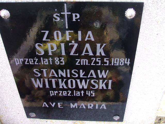 Zofia Spiżak Kalisz św. Józefa Tyniecki 0302 - Grobonet - Wyszukiwarka osób pochowanych