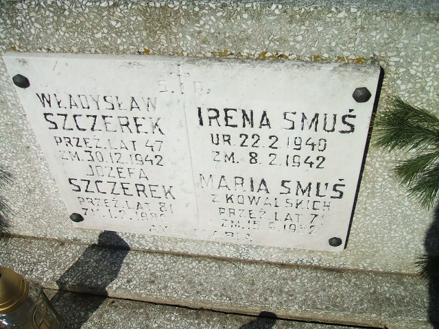 Irena Smuś 1940 Kalisz św. Józefa Tyniecki 0302 - Grobonet - Wyszukiwarka osób pochowanych