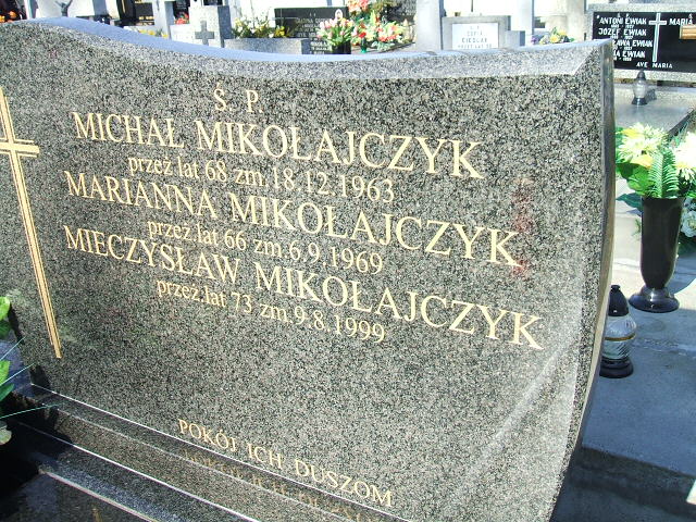 Michał Mikołajczyk Kalisz św. Józefa Tyniecki 0302 - Grobonet - Wyszukiwarka osób pochowanych