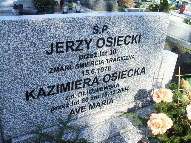 Kazimiera Osiecka 1923 Kalisz św. Józefa Tyniecki 0302 - Grobonet - Wyszukiwarka osób pochowanych