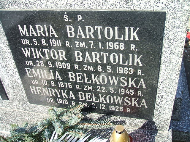 Emilia Bełkowska 1876 Kalisz św. Józefa Tyniecki 0302 - Grobonet - Wyszukiwarka osób pochowanych