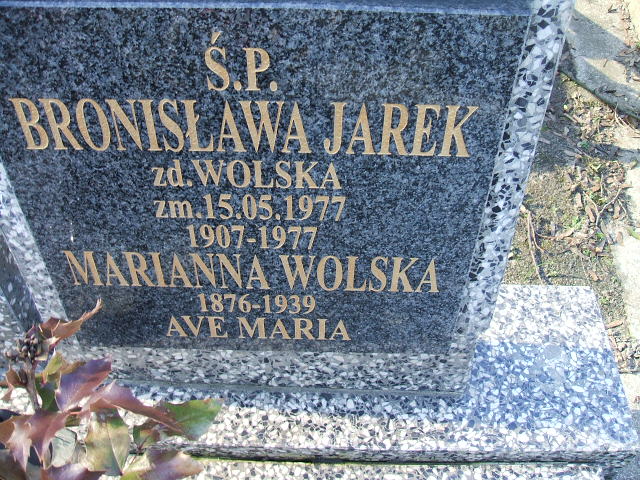 Bronisława Jarek 1907 Kalisz św. Józefa Tyniecki 0302 - Grobonet - Wyszukiwarka osób pochowanych