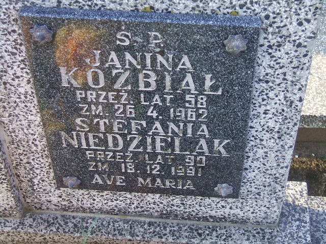 Stefania Niedzielak Kalisz św. Józefa Tyniecki 0302 - Grobonet - Wyszukiwarka osób pochowanych