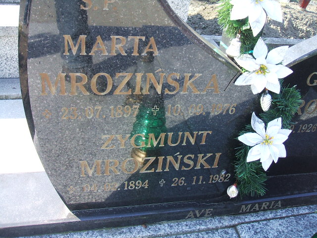 Grób Genowefa Mrozińska