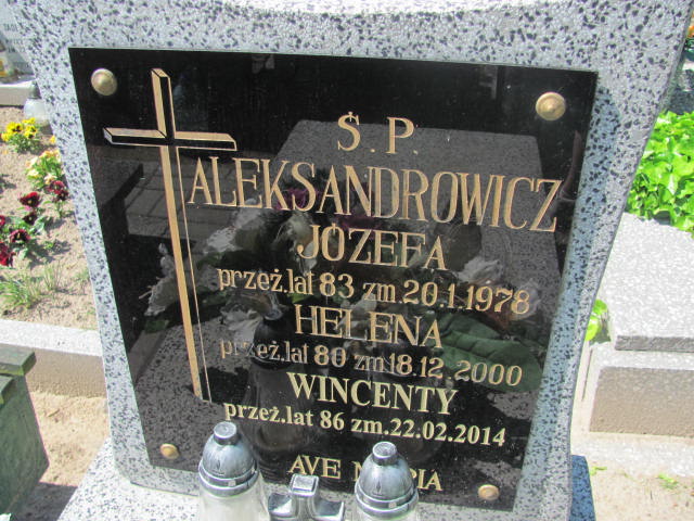 Helena Aleksandrowicz 1920 Kalisz św. Józefa Tyniecki 0302 - Grobonet - Wyszukiwarka osób pochowanych