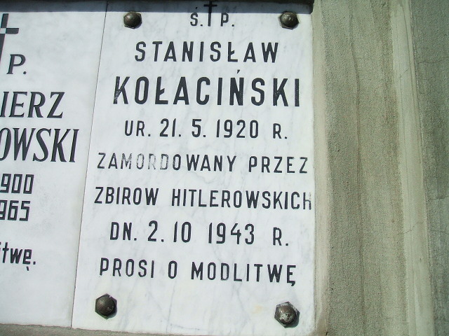 Józef Kołaciński 1879 Kalisz św. Józefa Tyniecki 0302 - Grobonet - Wyszukiwarka osób pochowanych