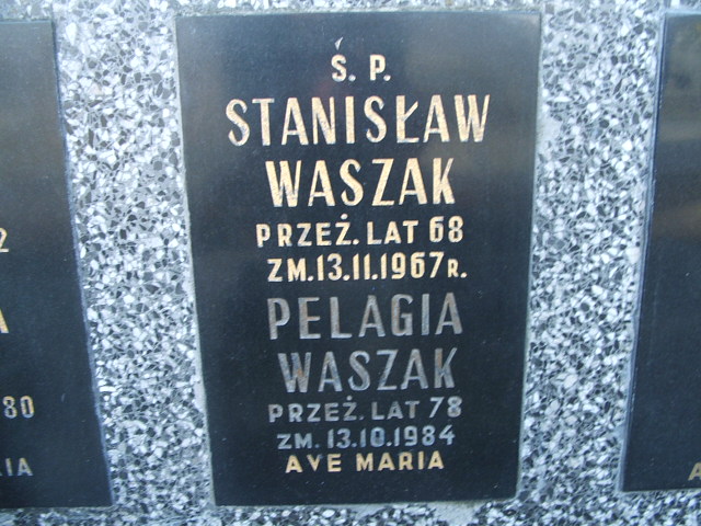 Helena Waszak Kalisz św. Józefa Tyniecki 0302 - Grobonet - Wyszukiwarka osób pochowanych