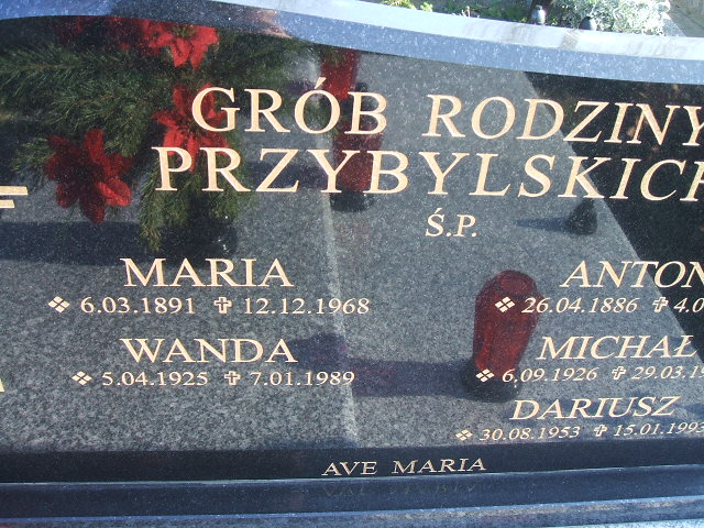 Wanda Przybylska 1925 Kalisz św. Józefa Tyniecki 0302 - Grobonet - Wyszukiwarka osób pochowanych