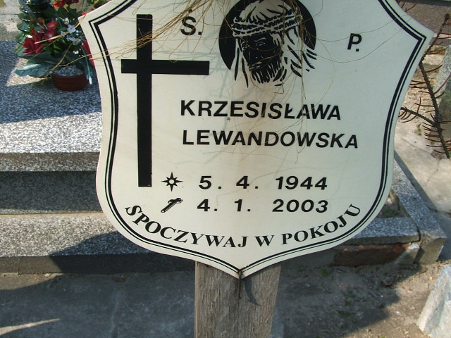 KRZESISŁAWA Lewandowska 1944 Kalisz św. Józefa Tyniecki 0302 - Grobonet - Wyszukiwarka osób pochowanych