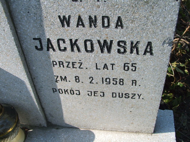 Wanda Jackowska 1892 Kalisz św. Józefa Tyniecki 0302 - Grobonet - Wyszukiwarka osób pochowanych
