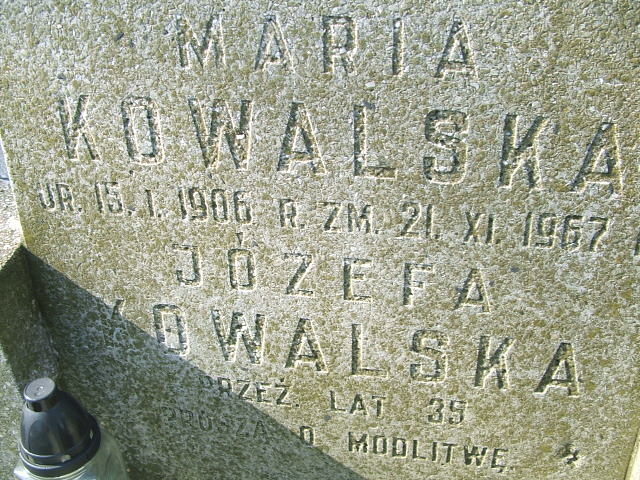 Maria Kowalska 1906 Kalisz św. Józefa Tyniecki 0302 - Grobonet - Wyszukiwarka osób pochowanych