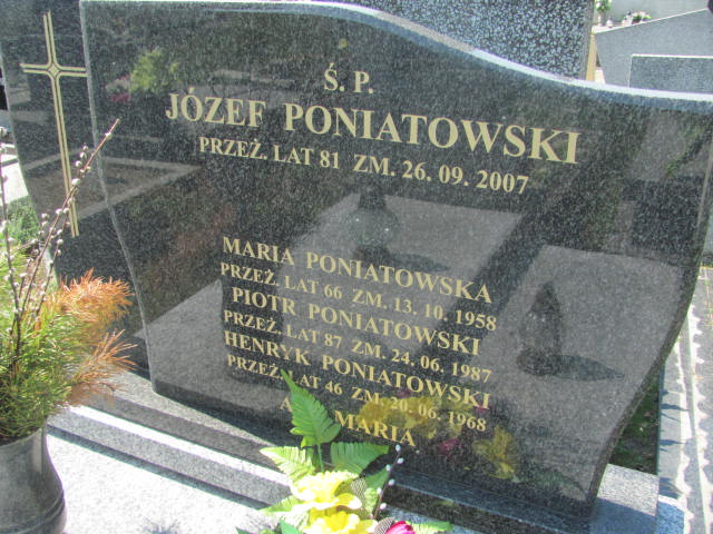 Józef Poniatowski 1926 Kalisz św. Józefa Tyniecki 0302 - Grobonet - Wyszukiwarka osób pochowanych