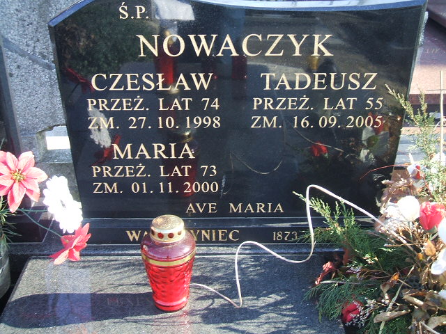 Maria Nowaczyk Kalisz św. Józefa Tyniecki 0302 - Grobonet - Wyszukiwarka osób pochowanych