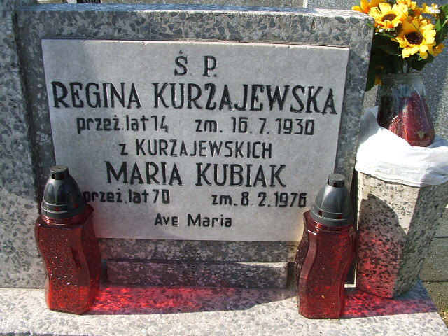 Maria Kubiak Kalisz św. Józefa Tyniecki 0302 - Grobonet - Wyszukiwarka osób pochowanych