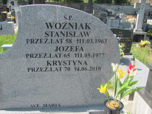 Krystyna Woźniak 1939 Kalisz św. Józefa Tyniecki 0302 - Grobonet - Wyszukiwarka osób pochowanych