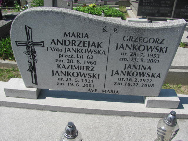 Janina Jankowska 1927 Kalisz św. Józefa Tyniecki 0302 - Grobonet - Wyszukiwarka osób pochowanych