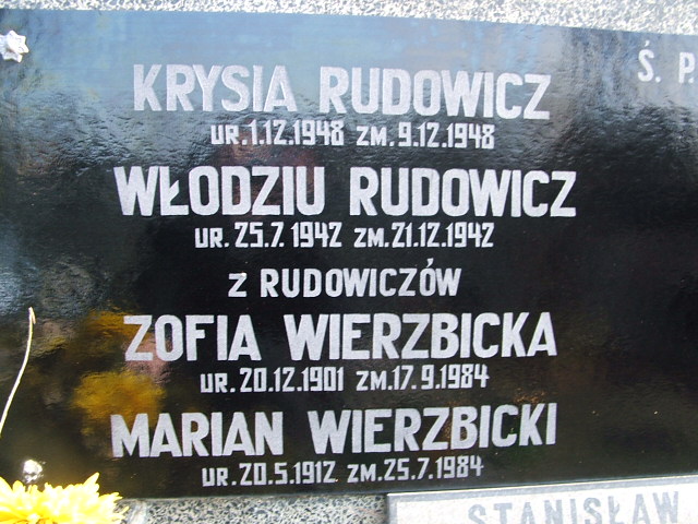 Zofia Wierzbicka 1901 Kalisz św. Józefa Tyniecki 0302 - Grobonet - Wyszukiwarka osób pochowanych