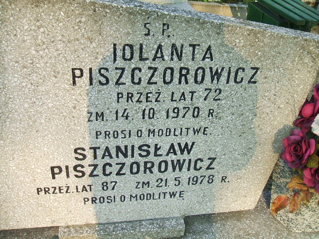 Stanisław Piszczorowicz Kalisz św. Józefa Tyniecki 0302 - Grobonet - Wyszukiwarka osób pochowanych