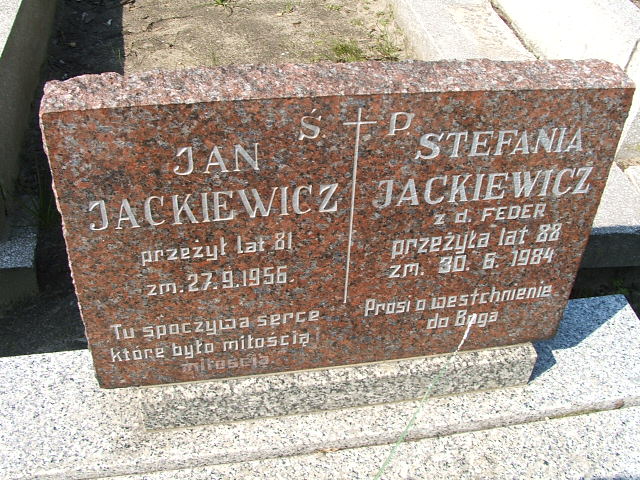 Jan Jackiewicz Kalisz św. Józefa Tyniecki 0302 - Grobonet - Wyszukiwarka osób pochowanych