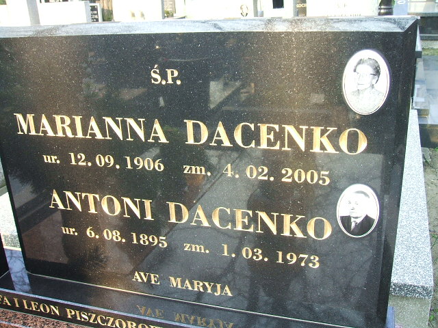 Grób Marianna Dacenko