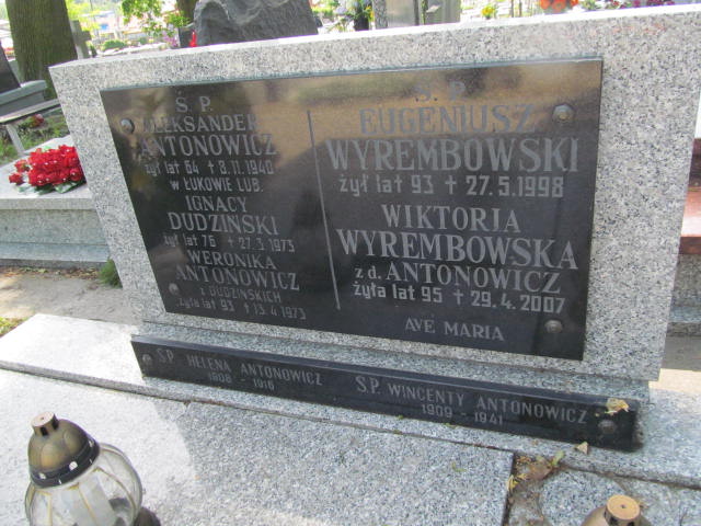 Wiktoria Wyrembowska 1912 Kalisz św. Józefa Tyniecki 0302 - Grobonet - Wyszukiwarka osób pochowanych