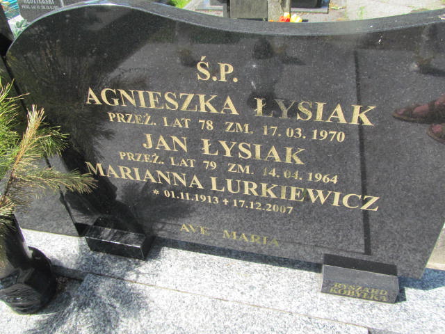 Marianna Lurkiewicz 1913 Kalisz św. Józefa Tyniecki 0302 - Grobonet - Wyszukiwarka osób pochowanych