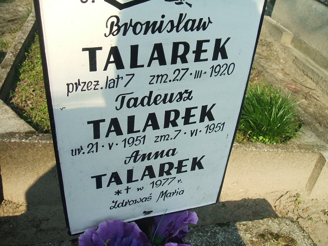 Tadeusz Talarek 1951 Kalisz św. Józefa Tyniecki 0302 - Grobonet - Wyszukiwarka osób pochowanych