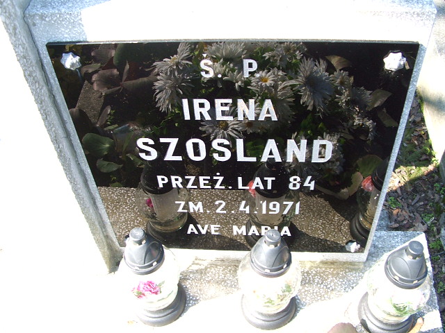 Irena Szosland Kalisz św. Józefa Tyniecki 0302 - Grobonet - Wyszukiwarka osób pochowanych