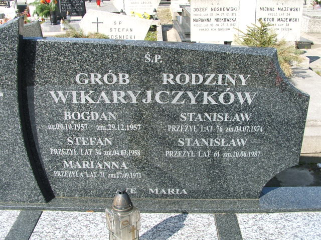 Kazimiera Wikaryjczyk 1935 Kalisz św. Józefa Tyniecki 0302 - Grobonet - Wyszukiwarka osób pochowanych