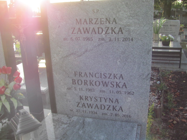 Marzena Zawadzka 1965 Kalisz św. Józefa Tyniecki 0302 - Grobonet - Wyszukiwarka osób pochowanych