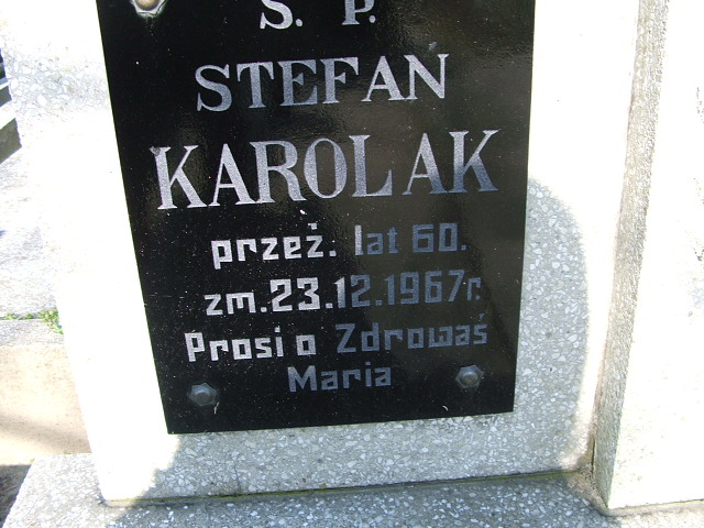 Stefan Karolak 1906 Kalisz św. Józefa Tyniecki 0302 - Grobonet - Wyszukiwarka osób pochowanych