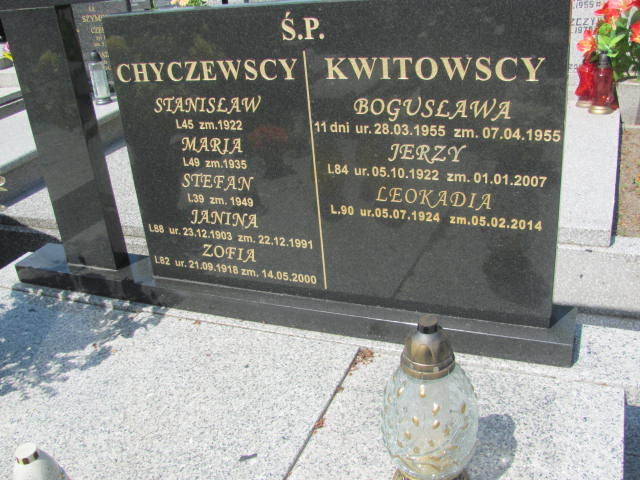 Janina Chyczewska 1903 Kalisz św. Józefa Tyniecki 0302 - Grobonet - Wyszukiwarka osób pochowanych