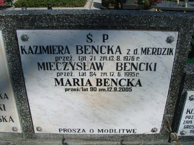 Grób Maria Bencka