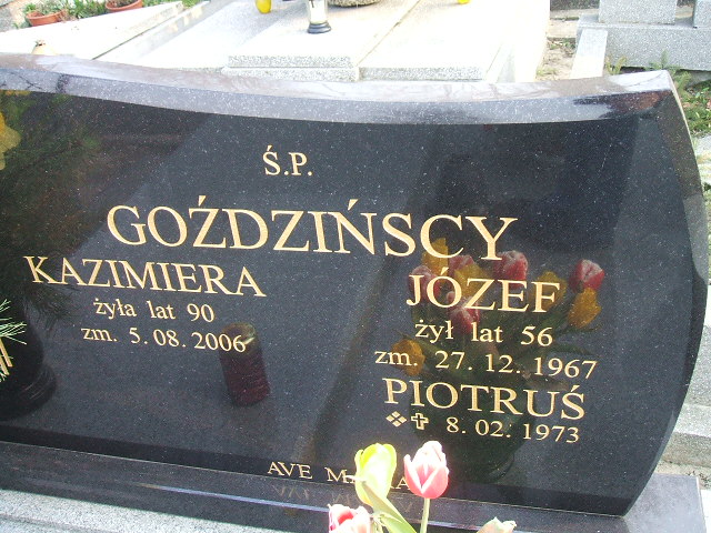 Piotr Goździński 1973 Kalisz św. Józefa Tyniecki 0302 - Grobonet - Wyszukiwarka osób pochowanych