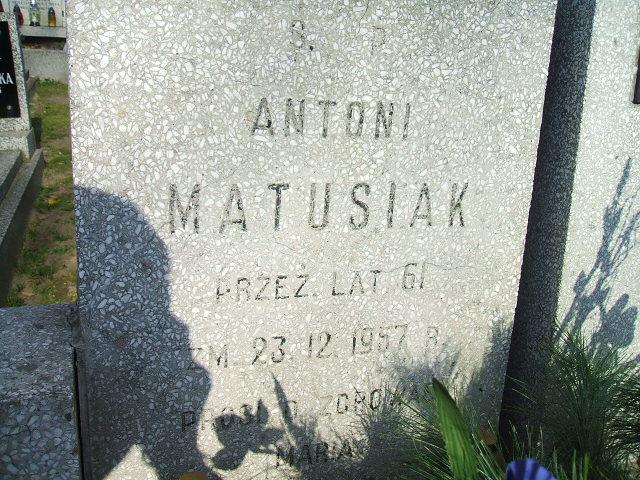 Antoni Matusiak Kalisz św. Józefa Tyniecki 0302 - Grobonet - Wyszukiwarka osób pochowanych