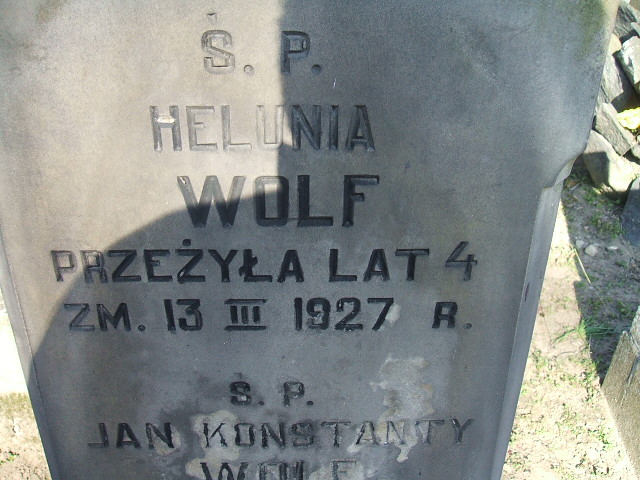 Jan Konstanty Wolf 1928 Kalisz św. Józefa Tyniecki 0302 - Grobonet - Wyszukiwarka osób pochowanych