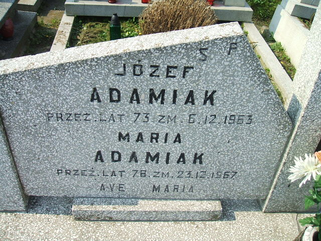 Maria Adamiak Kalisz św. Józefa Tyniecki 0302 - Grobonet - Wyszukiwarka osób pochowanych