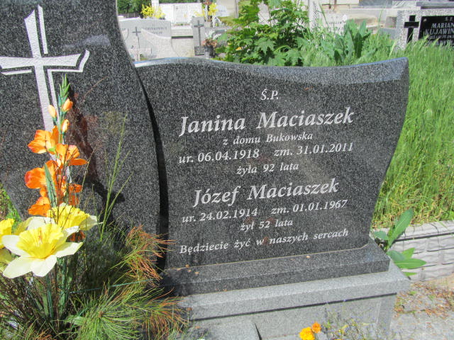 Janina Maciaszek 1918 Kalisz św. Józefa Tyniecki 0302 - Grobonet - Wyszukiwarka osób pochowanych