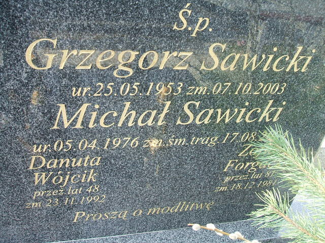 Zofia Forgacz Kalisz św. Józefa Tyniecki 0302 - Grobonet - Wyszukiwarka osób pochowanych