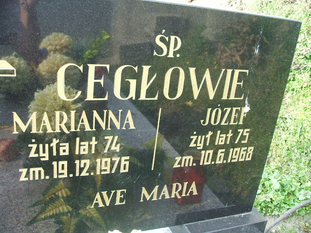 Józef Cegła Kalisz św. Józefa Tyniecki 0302 - Grobonet - Wyszukiwarka osób pochowanych