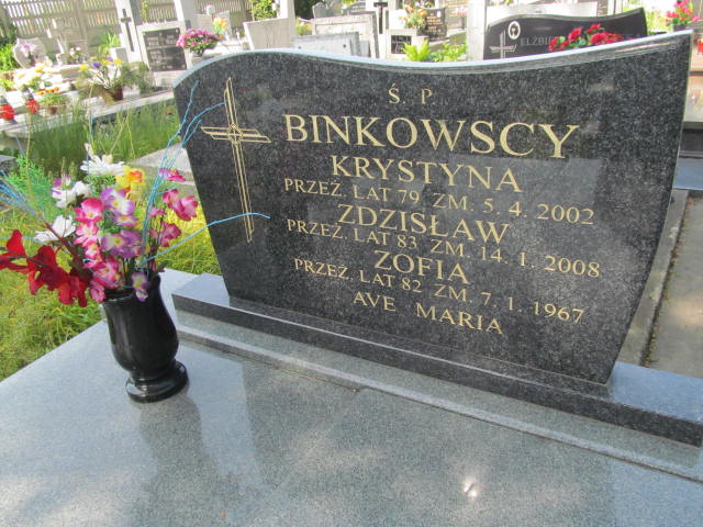 Krystyna Binkowska Kalisz św. Józefa Tyniecki 0302 - Grobonet - Wyszukiwarka osób pochowanych