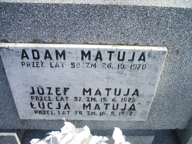 Łucja Matuja Kalisz św. Józefa Tyniecki 0302 - Grobonet - Wyszukiwarka osób pochowanych