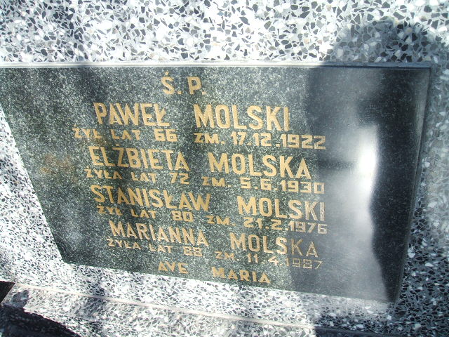 Paweł Molski Kalisz św. Józefa Tyniecki 0302 - Grobonet - Wyszukiwarka osób pochowanych